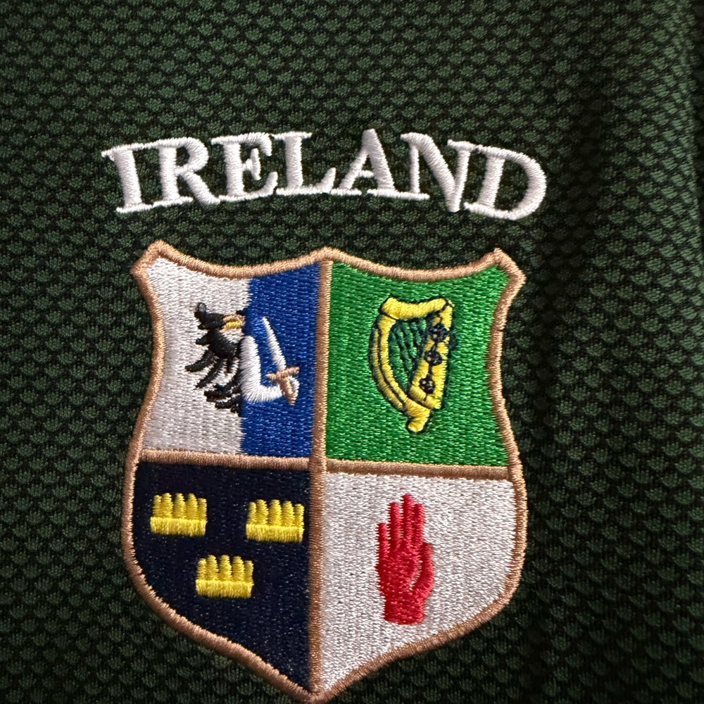 Ireland Dark Green & Black Quarter-Zip Rugby Jersey - Picture 3 of 4